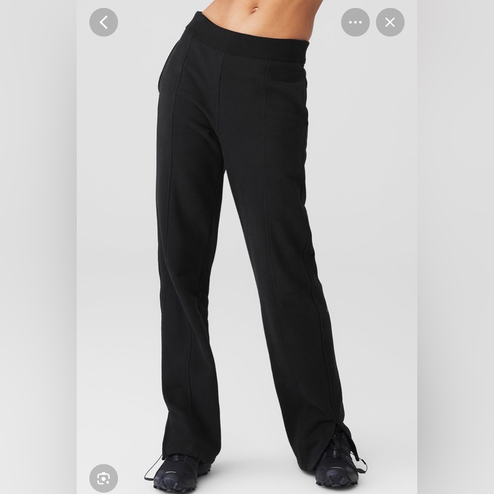 ALO YOGA Heavyweight High-Waist FreeTime Straight Sweatpant Black L